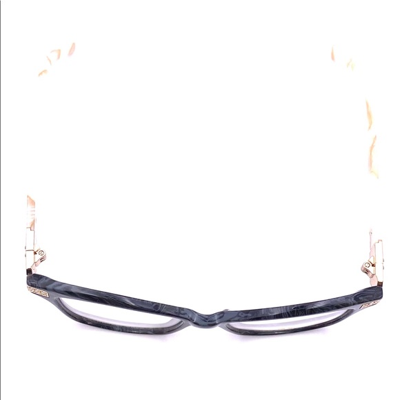 Pier Martino Italy Eyeglasses Black Onyx Marble & Ivory + Swarovski Crystals - Picture 14 of 15